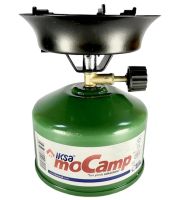 Iksa MoCamp 203 Green Camping Gas Burner with Piezo Ignition, Portable Mini Cooking Stove, Picnic and Camping Balloon Green