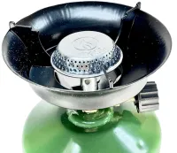 Iksa MoCamp 203 Green Camping Gas Burner with Piezo Ignition, Portable Mini Cooking Stove, Picnic and Camping Balloon Green