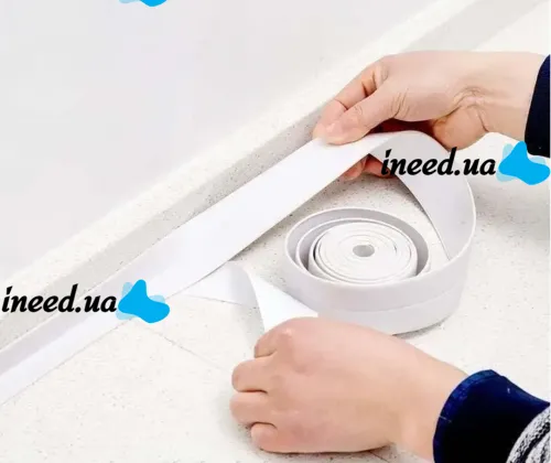 Waterproof Self-adhesive Curb Tape Waterproof Tape LY129 3.2 Meters for Bathtub , Insulating Super Strong Adhesive Tape for Bathrooms and Kitchen