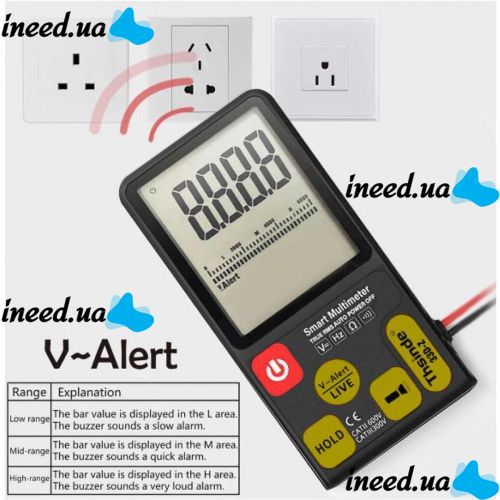 Смарт мультиметр цифровий Thsinde 33D-Z тестер smart multimeter з безконтактним пошуком проводки