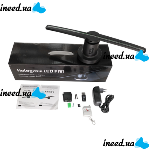 Holographic 3D Projector Wi-Fi Fan Digital FH-422 Fan Hologram 42cm US F3 SD/ISO