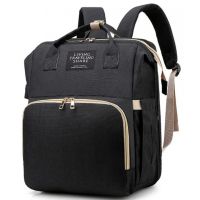 Bag Backpack Crib for Moms 3 in 1 Living Traveling Share R053 Baby Travel Bed-Bag Black Black