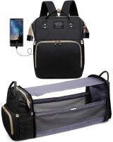 Bag Backpack Crib for Moms 3 in 1 Living Traveling Share R053 Baby Travel Bed-Bag Black Black