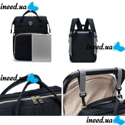 Bag Backpack Crib for Moms 3 in 1 Living Traveling Share R053 Baby Travel Bed-Bag Black Black