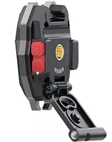 Нагрудний акумуляторний LED ліхтарик брелок Police Lamp W5144 з прикурювачем і свистком, похідний ліхтар із запальничкою і брелоком 7 режимів від USB
