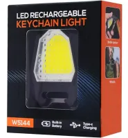 Нагрудний акумуляторний LED ліхтарик брелок Police Lamp W5144 з прикурювачем і свистком, похідний ліхтар із запальничкою і брелоком 7 режимів від USB