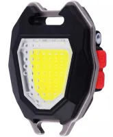 Нагрудний акумуляторний LED ліхтарик брелок Police Lamp W5144 з прикурювачем і свистком, похідний ліхтар із запальничкою і брелоком 7 режимів від USB