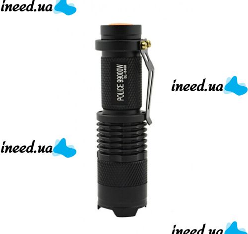 Ручной мини фонарик с линзой Bailong BL-8468 99000W Карманный светодиодный фонарь Supretto X-Balog с функцией зума Черный