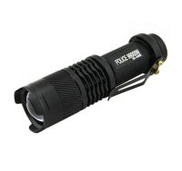 Ручной мини фонарик с линзой Bailong BL-8468 99000W Карманный светодиодный фонарь Supretto X-Balog с функцией зума Черный