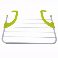 Навесная сушилка для белья Fold Clothes Shelf Зеленая, съемная переносная сушка для одежды и обуви, подвесная на батарею, ванну, двери, подоконник