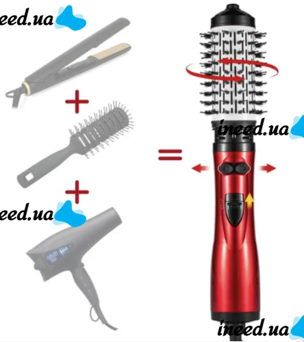 Rotating hair dryer Brush Gemei GM-4829, air styler for styling and drying hair, curling comb