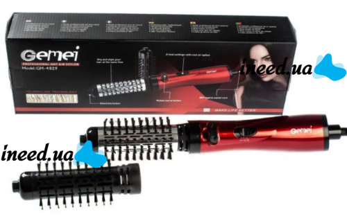Rotating hair dryer Brush Gemei GM-4829, air styler for styling and drying hair, curling comb