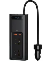 Автомобільний перетворювач напруги з 12V на 220v Baseus RNBQ-A01 150W інвертор з швидкою зарядкою CN EU 2 розетки type-C USB від прикурювача