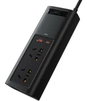 Автомобільний перетворювач напруги з 12V на 220v Baseus RNBQ-A01 150W інвертор з швидкою зарядкою CN EU 2 розетки type-C USB від прикурювача