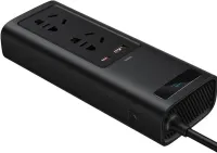 Автомобільний перетворювач напруги з 12V на 220v Baseus RNBQ-A01 150W інвертор з швидкою зарядкою CN EU 2 розетки type-C USB від прикурювача