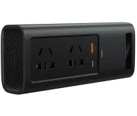 Автомобільний перетворювач напруги з 12V на 220v Baseus RNBQ-A01 150W інвертор з швидкою зарядкою CN EU 2 розетки type-C USB від прикурювача