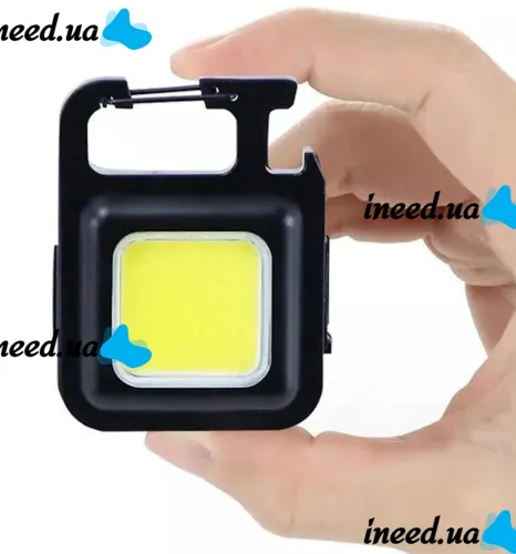  Карманный фонарик брелок Bailong SH-J031-SWS COB 240 LED с магнитом и карабином, Аккумуляторный водонепроницаемый мини фонарь на ключи с открывалкой