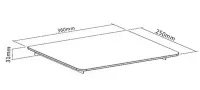 Universal Wall Mount Bracket for TV Tuner Opera DVD-17P up to 8 kg, Hinged Holder Shelf Mount for T2 on the wall 36x25x3 cm for TV