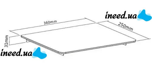 Universal Wall Mount Bracket for TV Tuner Opera DVD-17P up to 8 kg, Hinged Holder Shelf Mount for T2 on the wall 36x25x3 cm for TV