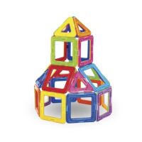 120 parts Children's Magnetic Constructor Mag Block MG-120 multi-colored 3D constructor in a plastic box, Developing a game set for children