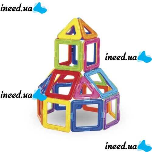40 parts Children's Magnetic Constructor Mag Block MG-40 multi-colored constructor in a plastic box