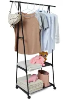 Підлогова вертикальна стійка вішалка для одягу Coat rack Traingular 160Х55 см багатофункціональна пересувна полиця для зберігання речей до 20 кг