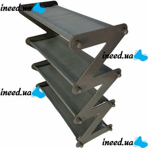 Складна етажерка полиця для зберігання взуття Z-Shared Shoe Rack YH8802-4 на 4 полиці, Побутова стійка органайзер YH-8802 для речей і взуття кавова