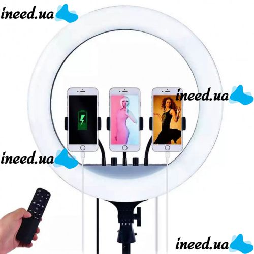 Ring LED Lamp Ring Fill Light RL-18 55W with Remote Control and Bag 46 cm 18" without tripod Professional Studio LED, m-45 45 cm