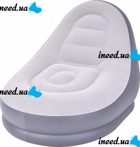Надувной диван с пуфом Air Sofa Intex 68564, надувное велюровое кресло с пуфиком SF-936