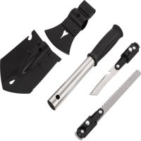Tourist folding sapper shovel Tramp TR-56, knife, axe, saw 4 in 1 made of steel, hiking, tactical kit in a case