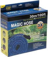 Садовий шланг для поливу рослин Magic Hose 30 метрів 100ft з насадкою розпилювачем X-Hose 30м посилений поливальний розтягується шланг