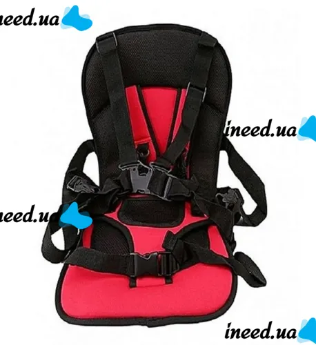 Child Frameless car seat Multi Function Car Cushion Red, Universal car seat for a child in a car up to 25 kg, Comfortable car seat