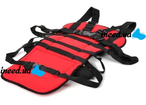 Child Frameless car seat Multi Function Car Cushion Red, Universal car seat for a child in a car up to 25 kg, Comfortable car seat