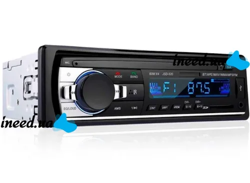 Universal Bluetooth Pioneer JSD-520 Bluetooth Car stereo player with USB and SD, Car stereo player with remote control in the car Black