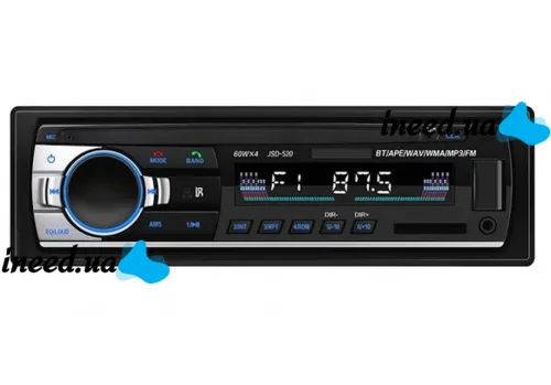 Universal Bluetooth Pioneer JSD-520 Bluetooth Car stereo player with USB and SD, Car stereo player with remote control in the car Black