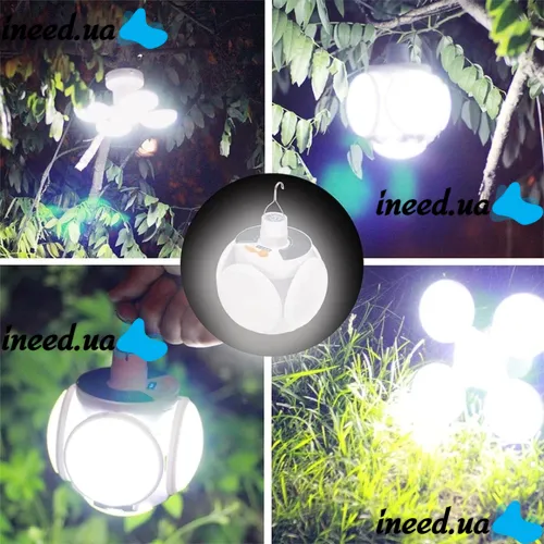 Универсальный складной фонарь Solar Emergency Charging Lamp BL-2029 подвесная LED лампа для кемпинга с USB, аккумуляторная на солнечной батареи