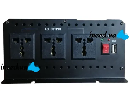 Автомобильный инвертор UN-3062 7000W 12V-220V, Авто преобразователь напряжения тока от прикуривателя и аккумулятора 12В 7000В с защитой от перегрева