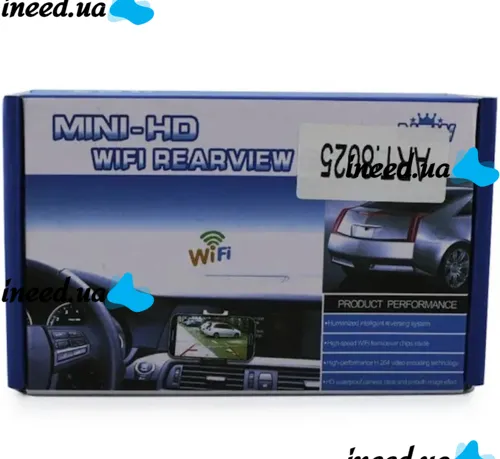 Беспроводная автомобильная камера заднего вида Globus GPS GL-Wi1 с Wi-Fi модулем, WIFI HD видеокамера 8025 с креплением бабочка для автомобиля