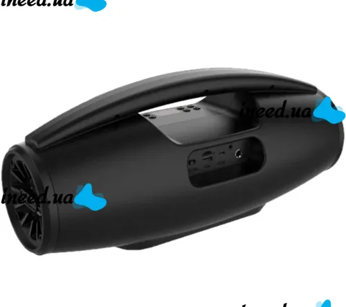 Бездротова Bluetooth колонка динамік BKK B100 з LED підсвічуванням 20W з мікрофоном, акумуляторна блютуз акустика караоке USB SD FM AUX Чорна