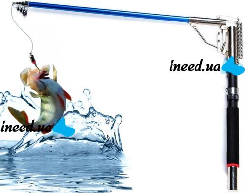 Self-tapping Fishing Rod Supretto TurboFish 2.7 meters, Spinning Automatic Fishing Rod King of Fishing Fishergoman
