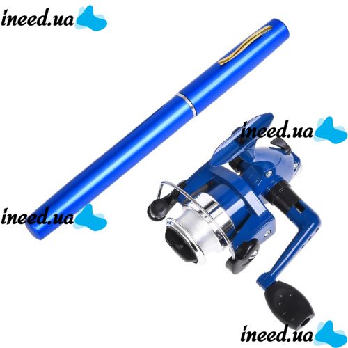 Kit Pocket Fishing Rod Handle Mini Pocket Fishing Rod + Reel, Pocket Folding Hiking Mini FishPen
