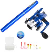 Kit Pocket Fishing Rod Handle Mini Pocket Fishing Rod + Reel, Pocket Folding Hiking Mini FishPen