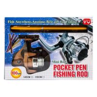 Kit Pocket Fishing Rod Handle Mini Pocket Fishing Rod + Reel, Pocket Folding Hiking Mini FishPen
