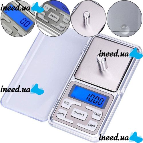 Pocket Jewelry Electronic Scales 0.01 - 500g Domotec MS-1728A with LCD Display, Portable Compact Digital Scales with Backlight 500g