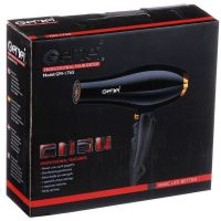 Профессиональный фен Gemei GM-1765 2800W для сушки и укладки волос, Электрический фен с холодным обдувом и концентратором 3 скорости 2800Вт Черный