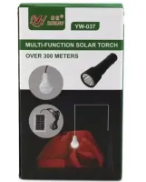 Ручний акумуляторний ліхтарик X-Balog BL YW-037 3W з гнучкою LED лампою і сонячною панеллю Туристичний ліхтар Power Bank Yawang для кемпінгу Чорний