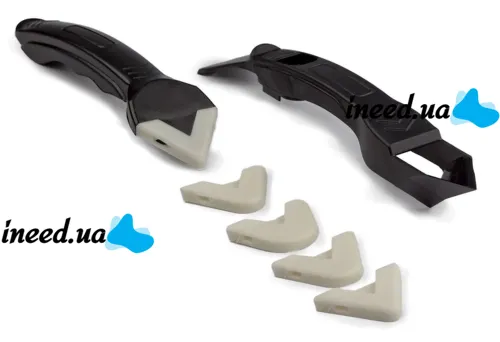 Пластиковый силиконовый шпатель скребок для герметика и силикона Silicon Trowel Scraper GS-3991P, Набор из 5 насадок для удаления заделки швов