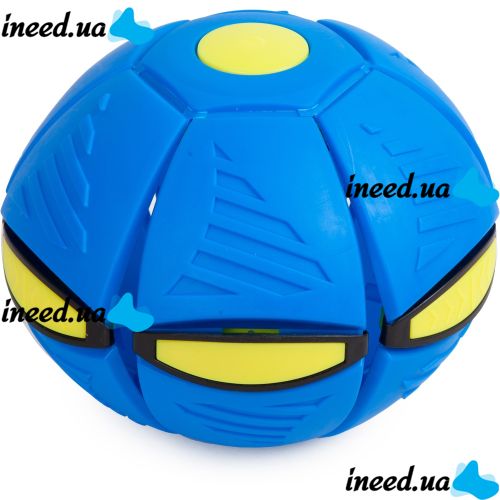 Летающий мяч фрисби Flat ball disk с LED подсветкой Светящийся складной игровой диск трансформер плоский для активных игр на природе и дома
