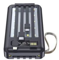 Portable Charger Power Bank Z-05 50000 mah with a set of 4 cables, External battery charging with Flashlight Type-C microUSB Lightning