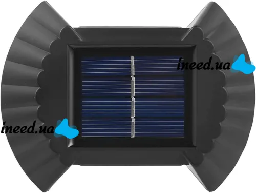 Настенный уличный фонарь прожектор Smart Solar Light JB-012 на солнечной батарее, Аккумуляторный светильник с солнечной панелью на стену JB012 Черный